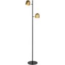 LEDlux Blakely Led Dimmable 2 Light Floor Lamp in Black and Brushed Brass