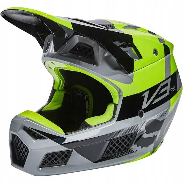 Fox V3 RS Riet Flo Yellow MIPS Helmet - S