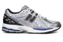 New Balance 1906 Sneakers in White Metallic and Blue With Black