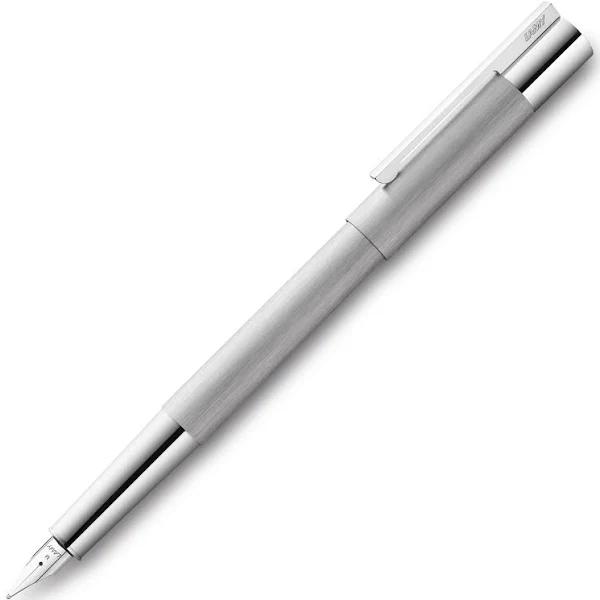 Lamy Scala Fountain Pen - Brushed Stainless Steel, Medium