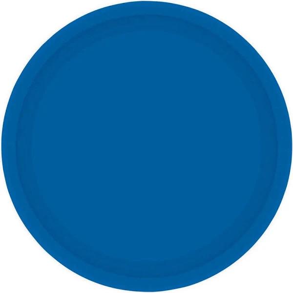 Paper Plates 23cm Round Bright Royal Blue