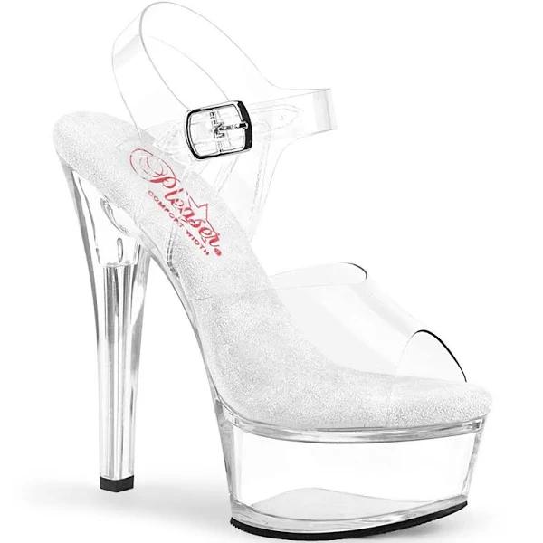 Pleaser GLEAM-608 Clear Platform Sandal Size 9