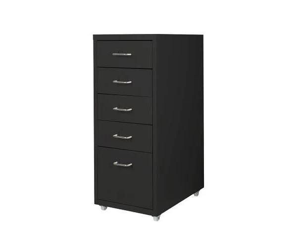 Levede 5 Drawer Office Cabinet Drawers Storage Cabinets Steel Rack Home Black