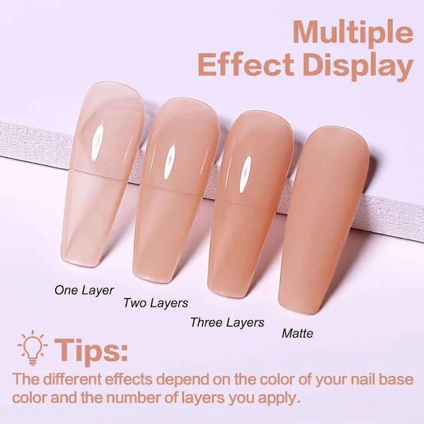 Aimeili Baby Pink Light Gel Polish Nude for Nutural Pink Nail Designs 463