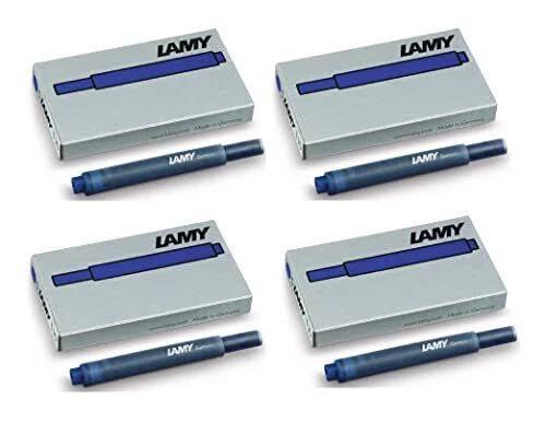 Lamy T10 Set of 4 Ink Cartridges with Large Ink Supply, Suitable for All Lamy Fountain Pen Models, Contents 1.25 ml per Cartridge, 5 Pieces per Pack