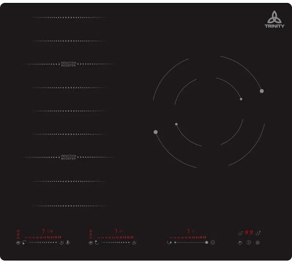 Trinity TRCI603 3 Burner 60cm Combo Ceramic & Induction Cooktop - Earn Everyday Rewards, AfterPay Available