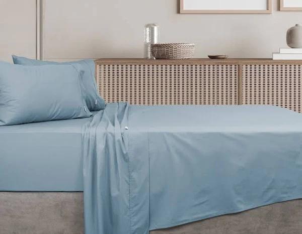 Algodon 300TC Cotton Sheet Set - Single (Faded Denim)