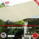 Wallaroo Waterproof Outdoor Shade Sail Sun Cloth Square 2.5x2.5m