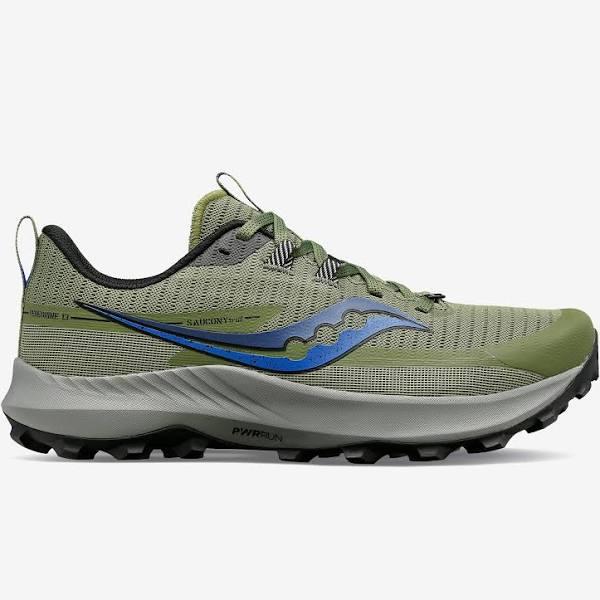 Saucony Peregrine 13 Shoes Khaki Green Blue - 40.5