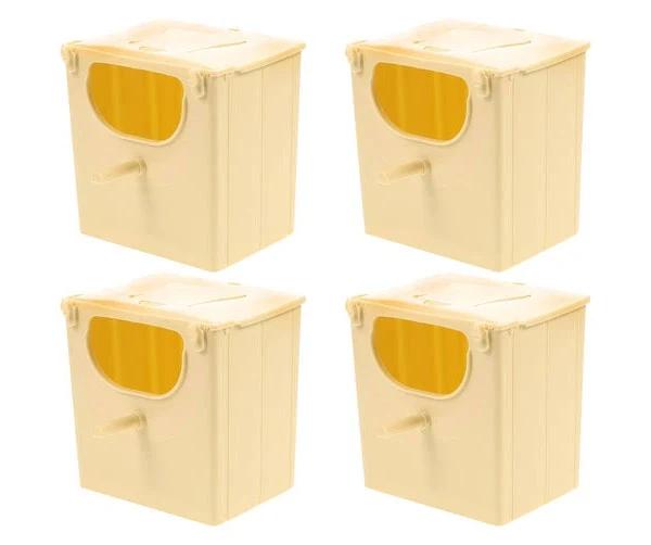 4pcs Hanging Bird Nesting House Bird Cage Hanging Hatching Box Plastic Breeding Box