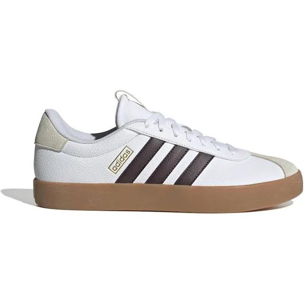 Adidas VL Court 3.0 Shoes White / Shadow Brown F23 / Aluminium M 9 / W 10 - Men Skateboarding Trainers