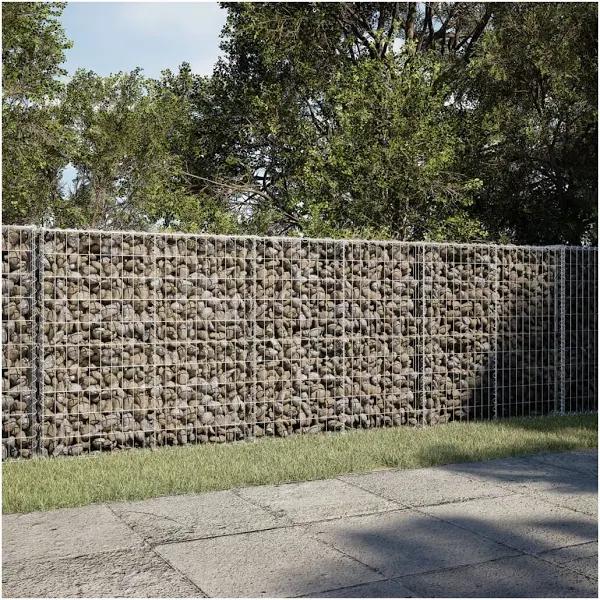 vidaXL Galvanised Iron Gabion Basket with Cover - 350 x 100 x 100cm