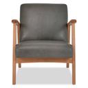 Den Leather Occasional Armchair Olive by Freedom