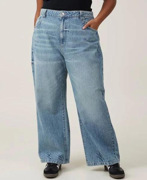 Cotton On - Women's Blue Wide Leg - Super Baggy Leg Jeans - Size 16 at The Iconic