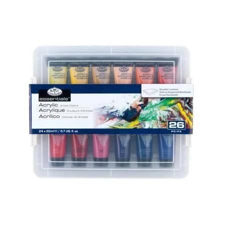 Royal & Langnickel 22ml Acrylic Paint With Storage 24 Pack