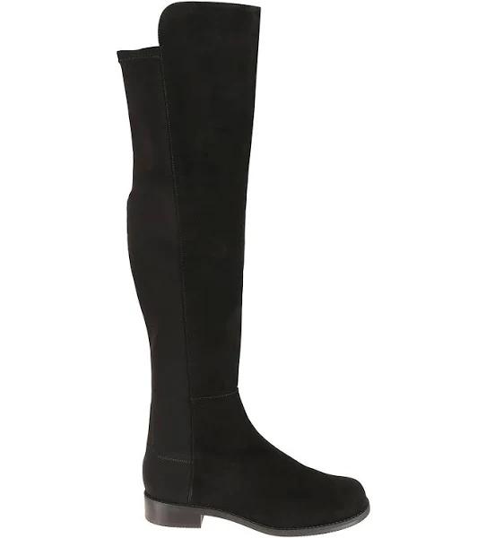 Stuart Weitzman - Black Suede And Stretch 50/50 Boots