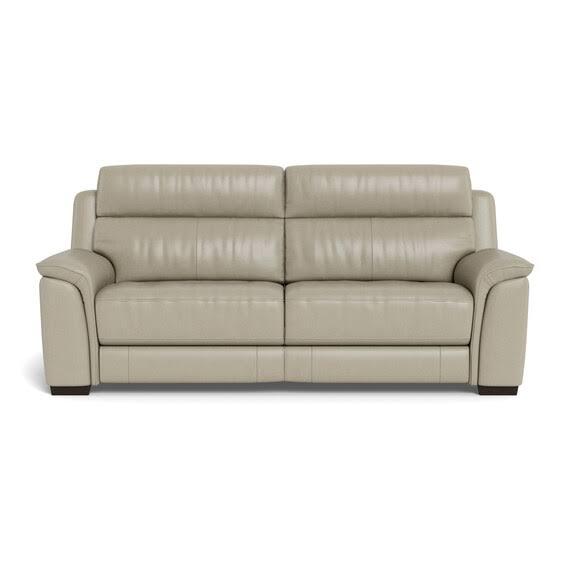 Asher Leather Electric Recliner Sofa Feather Grey by Freedom