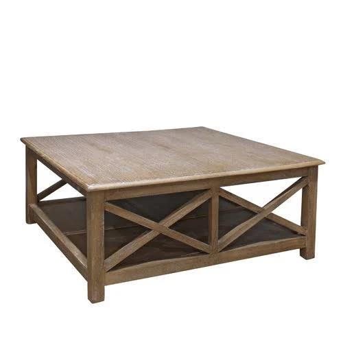 Hamptons Coffee Table Colour: Weathered Oak - Temple & Webster - Pay With AfterPay or zipPay On Coffee Tables