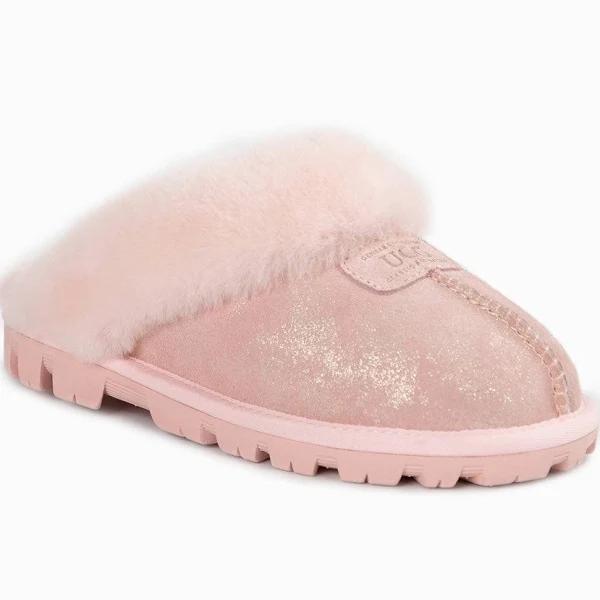 UGG Coquette Slipper Foil Print Water Resistant-Pink-38