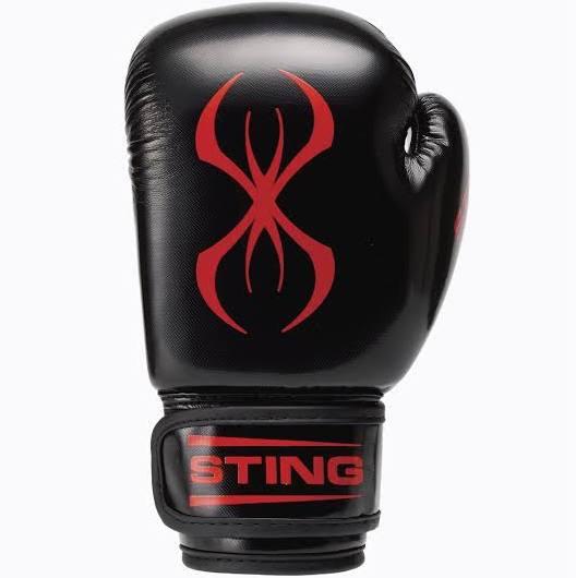 Sting Arma Junior Boxing Glove Black Red 6oz