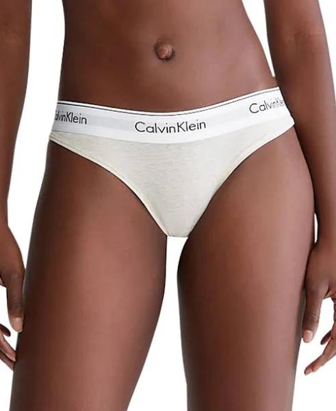 Calvin Klein Modern Cotton Thong in Blue Blue L