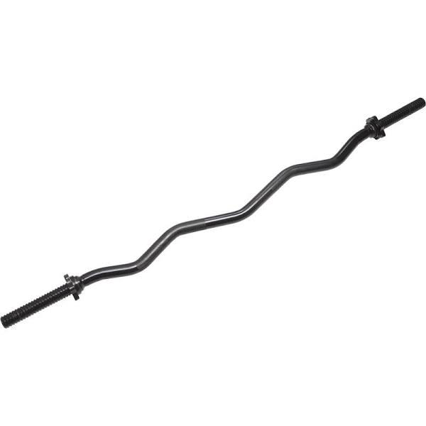 Gorilla Sports EZ Curl Bar 120cm with Star Collars - Black