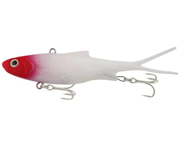 Samaki Vibelicious 150mm/50g Soft Vibe Red Head Pearl