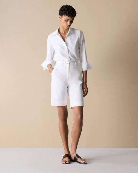 Trenery Longline Chino Shorts in White 14