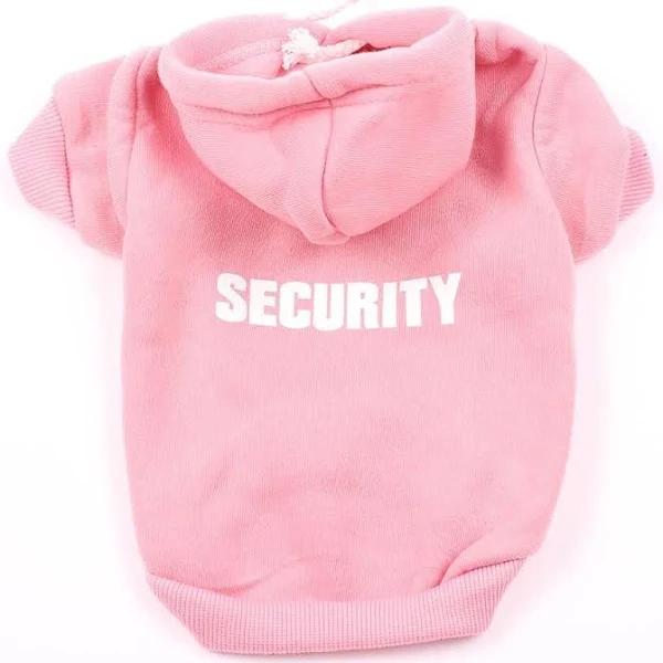 Dog Hoodie Security Design - Pink - AfterPay & zipPay Available