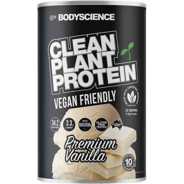 Body Science Clean Plant Protein - 1kg - Premium Vanilla