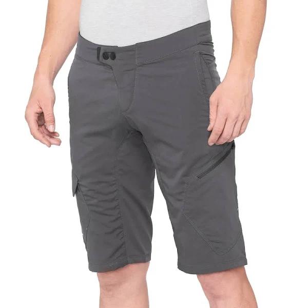 100% Ridecamp Shorts Charcoal - 30