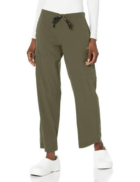 Carhartt Cross-Flex Force Women's 7-Pocket Stretch Utility Cargo Scrub Pants - Petite in Basil | Size XS Polyester/spandex