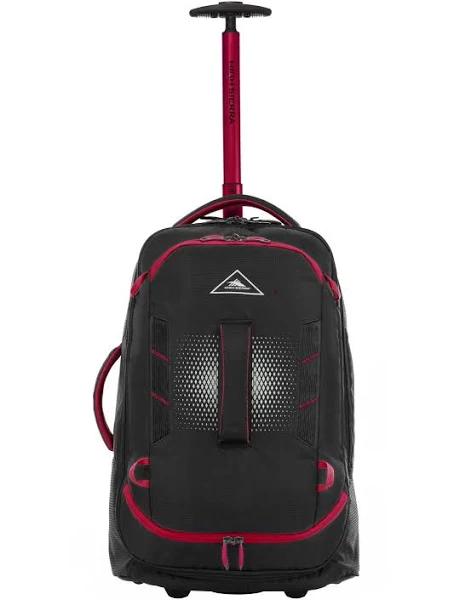 High Sierra Composite V4 56cm Wheeled Duffle Black Red