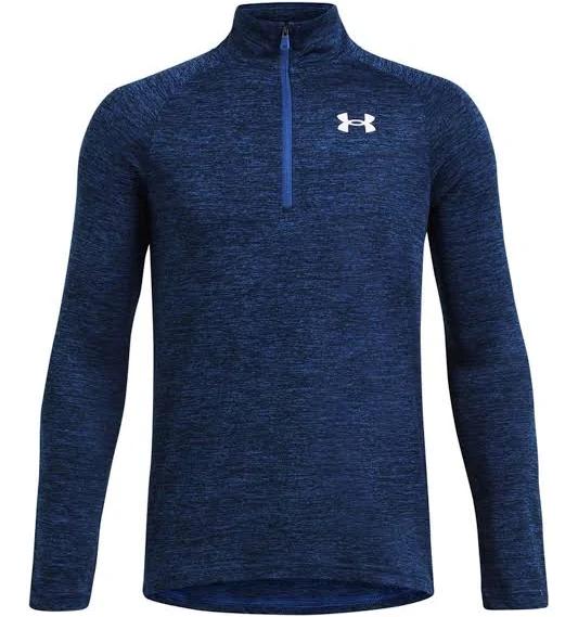 Boys Under Armour Blue Youth Tech 2.0 1/2 Zip Sweatshirt