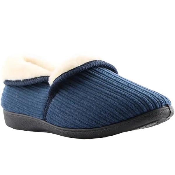 Womens Grosby Catherine Navy Slippers Slip On Flats Ladies Shoes