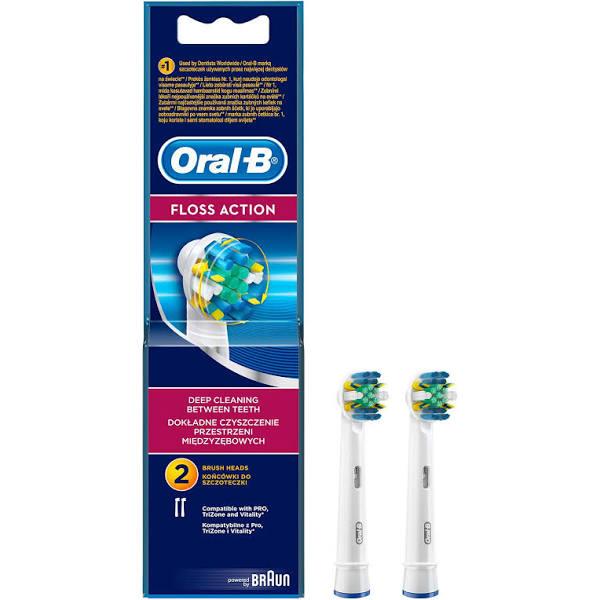 Oral-B FlossAction Replacement Brush Heads, 2 Pack