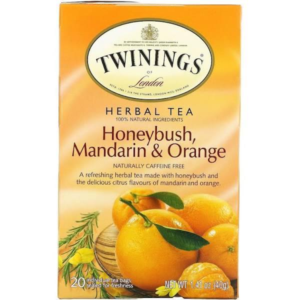 Twinings, Herbal Tea, Honeybush, Mandarin & Orange, Caffeine Free, 20 Tea Bags, 1.41 oz (40 g)