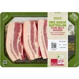 Macro Free Range Pork Rashers 250g - 550g