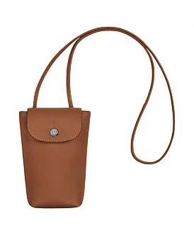 Longchamp Le Pliage Xtra Leather Phone Case in Cognac