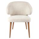 Harlow Black Dining Chair - Natural Linen