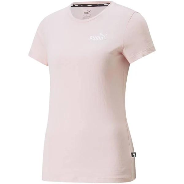 Puma Ess+ Embroidery Short Sleeve T-Shirt Pink XS Woman