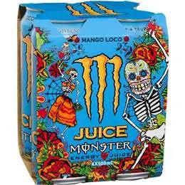 Monster Mango Loco Energy Juice Multipack Cans 500ml 4 Pack