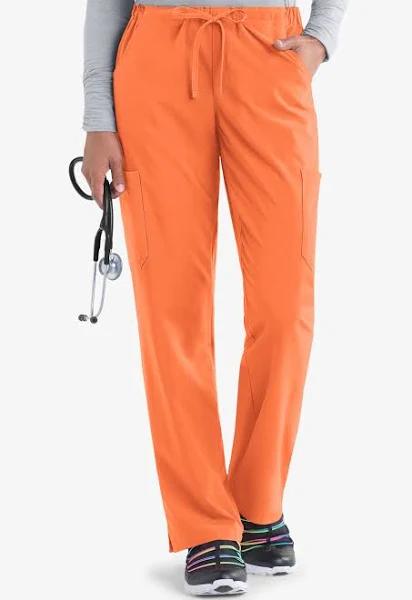 Easy Stretch by Butter-Soft Eden Women's 4-Pocket Drawstring Scrub Pants - Tall in Coral Sunset | Size 3x Polyester/spandex