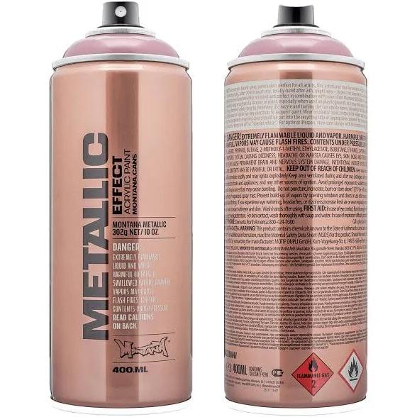 Montana Cans Metallic Spray Paint, 400 ml, Rose