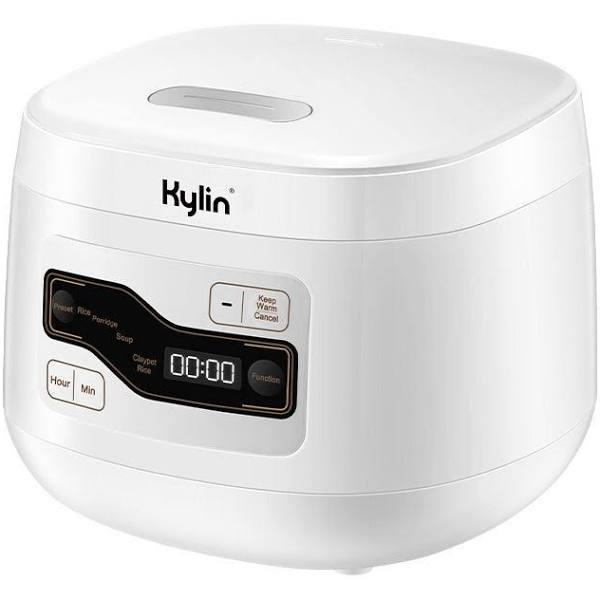 Kylin Electric Multi-function 4 Cups Ceramic Pot Rice Cooker 2L White AU-K1020