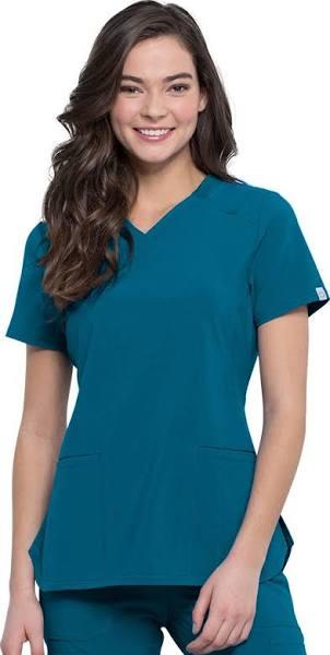 Cherokee Infinity CK865A Scrubs Top Women Blue