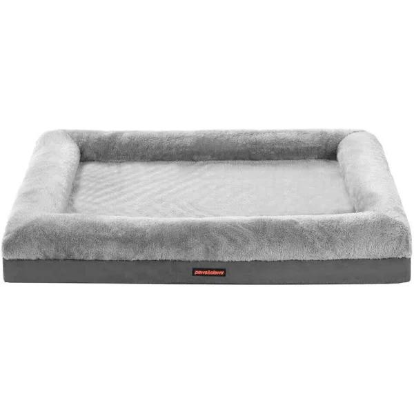 Paws & Claws 103cm Winston Walled Orthopedic Bed Pet Dog Mattress Large Grey