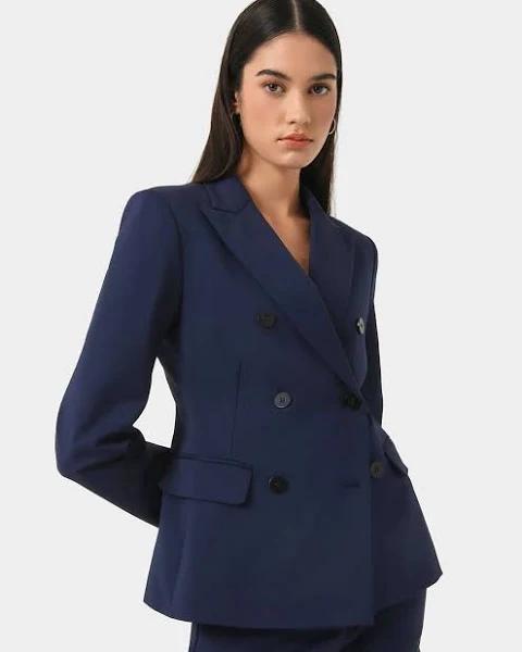 Forcast Women's Safira Double Breasted Blazer - Navy - 4 - AfterPay & zipPay Available