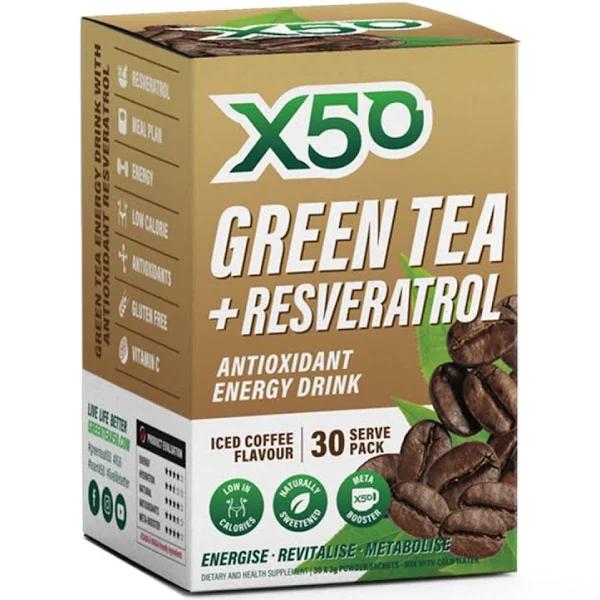 X50 - Green Tea + Resveratrol 30 Serves / Iced Coffee