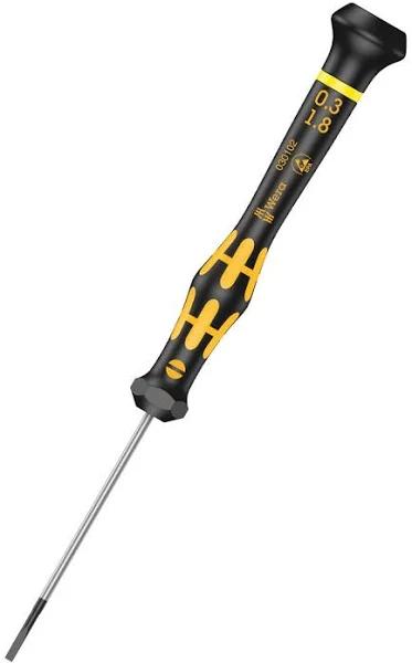 Wera 1578A Kraftform Micro ESD Slotted Screwdriver, 0.30x 1.8X 60mm, 05030102001